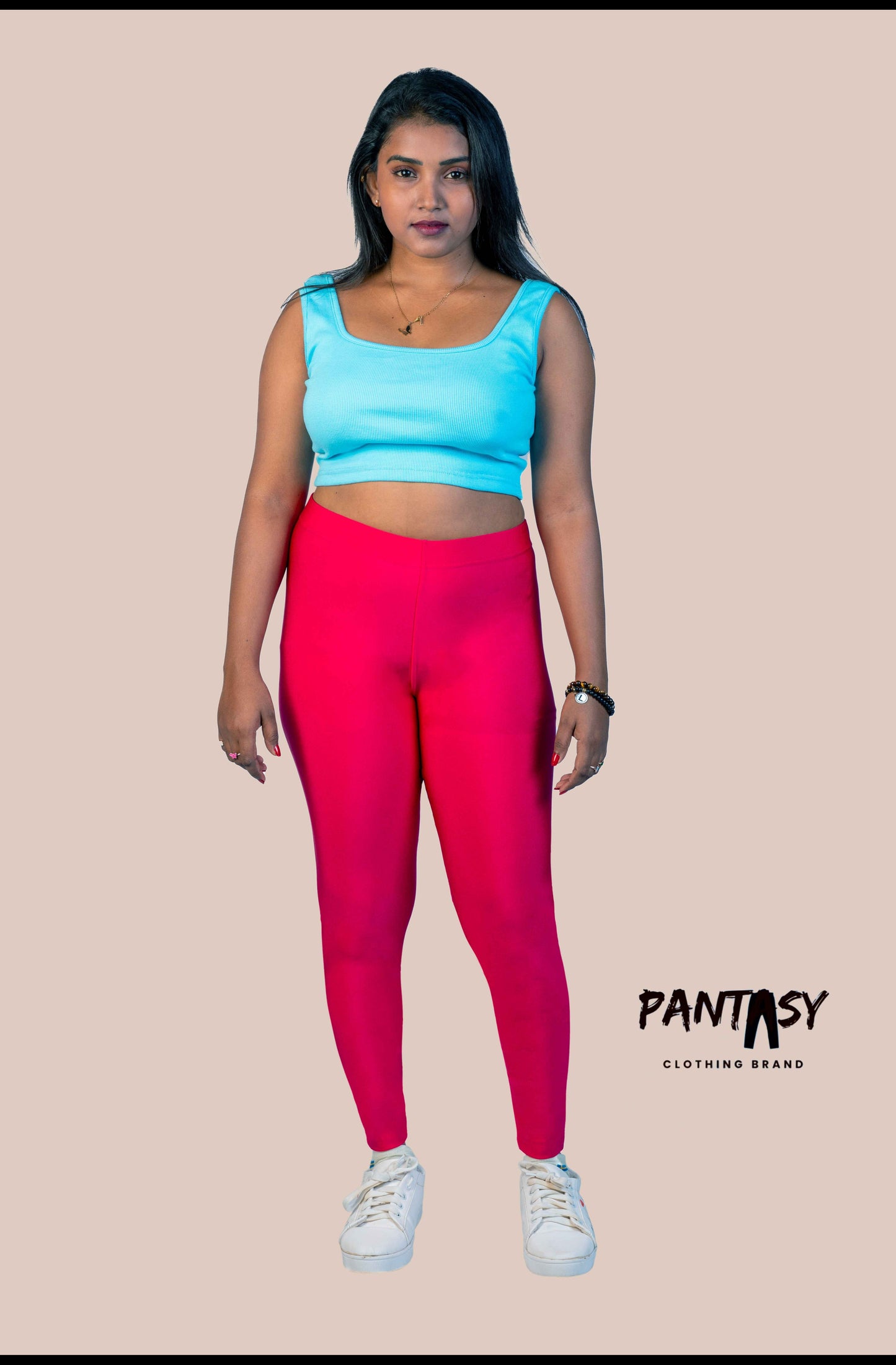 Rani-Pink Shimmer Ankle Leggings