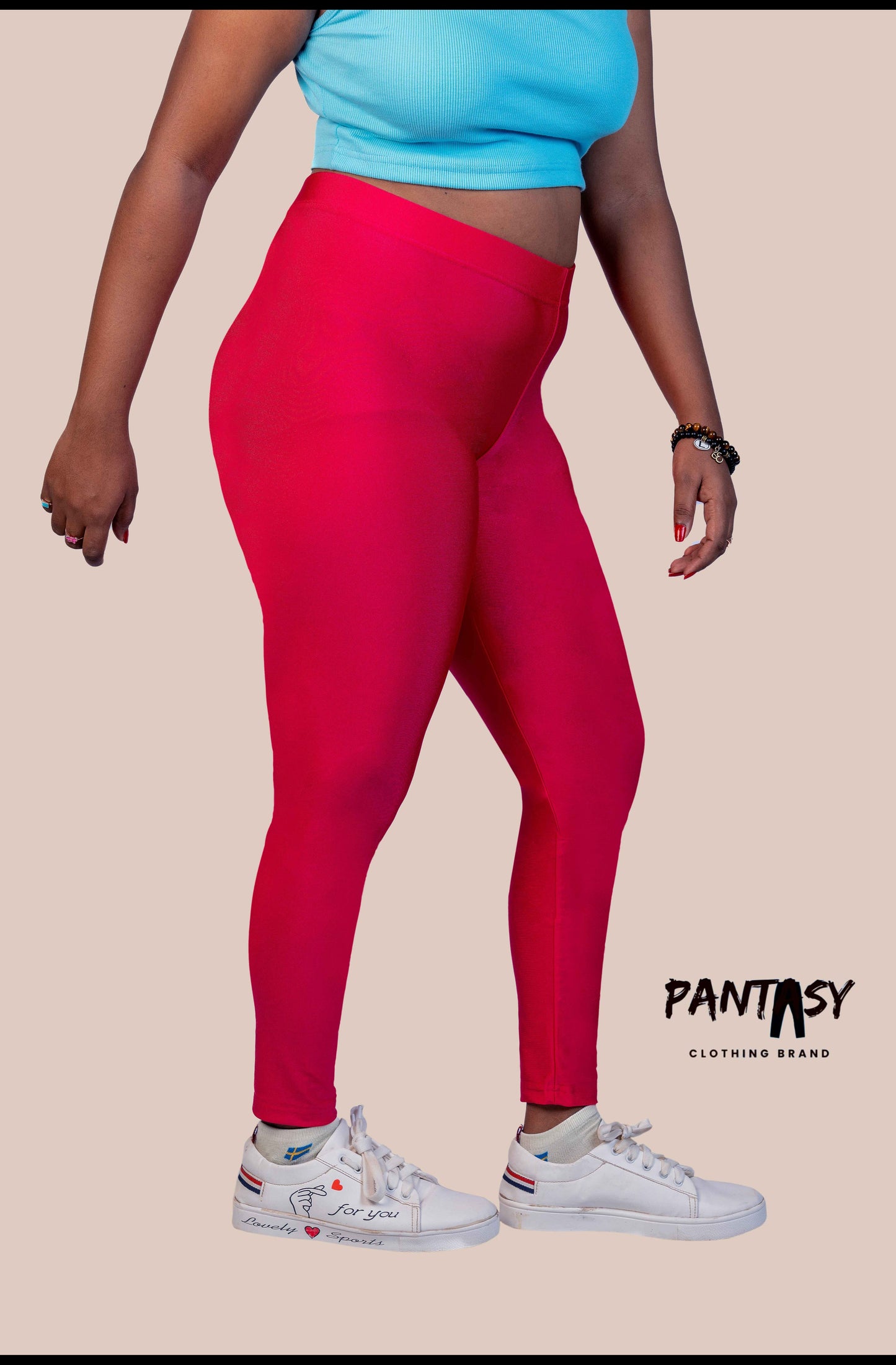 Rani-Pink Shimmer Ankle Leggings