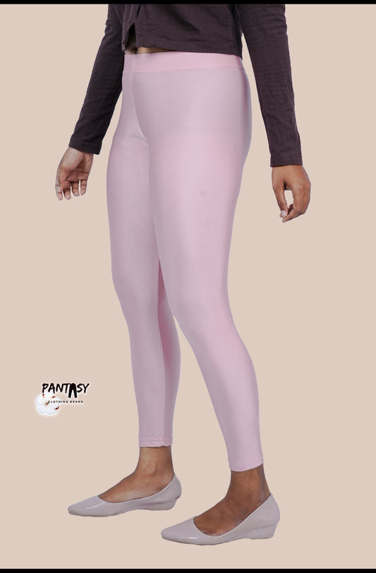 Women's Shimmer Ankle Leggings Light Rose