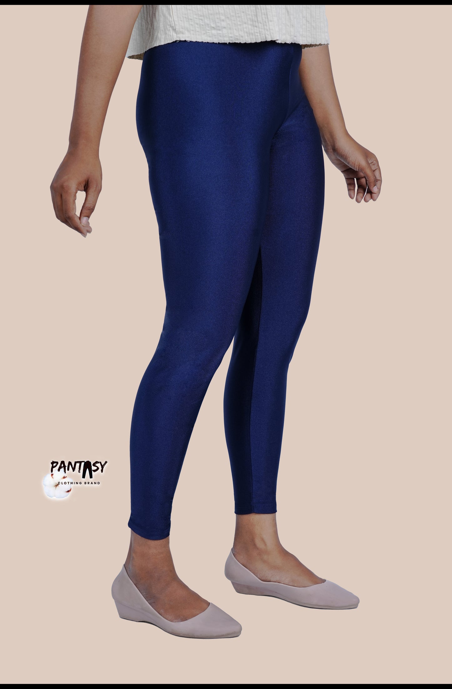 Navy Shimmer Ankle Leggings