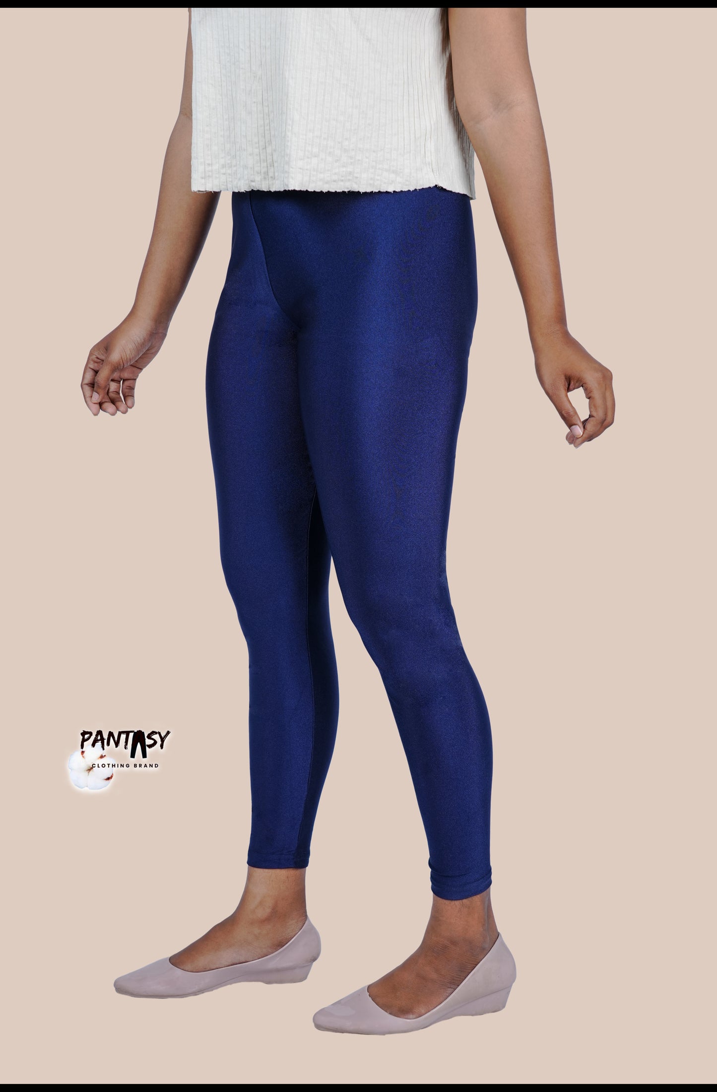 Navy Shimmer Ankle Leggings