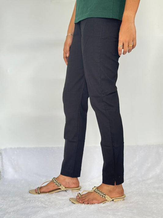 Liva certified Women’s Lycra stretch pants  Black