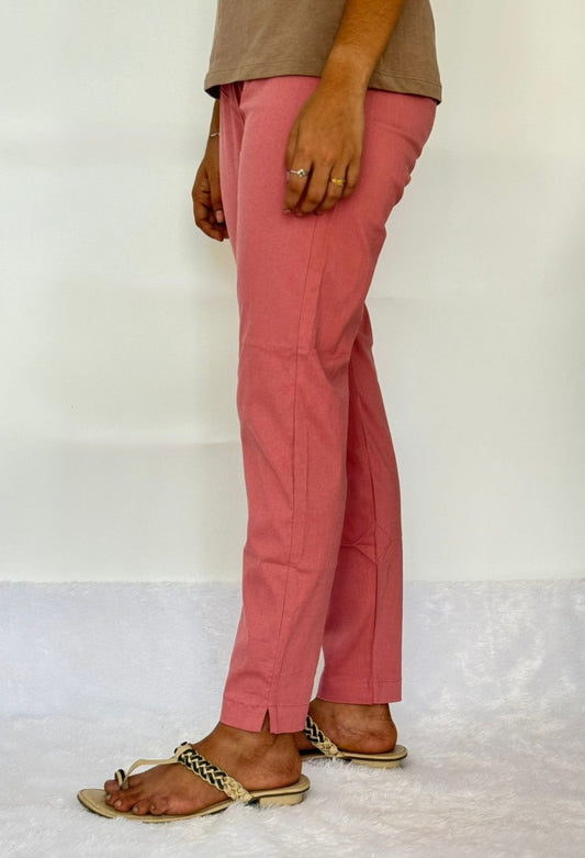 Liva certified Women’s Lycra stretch pants  Rose Taupe