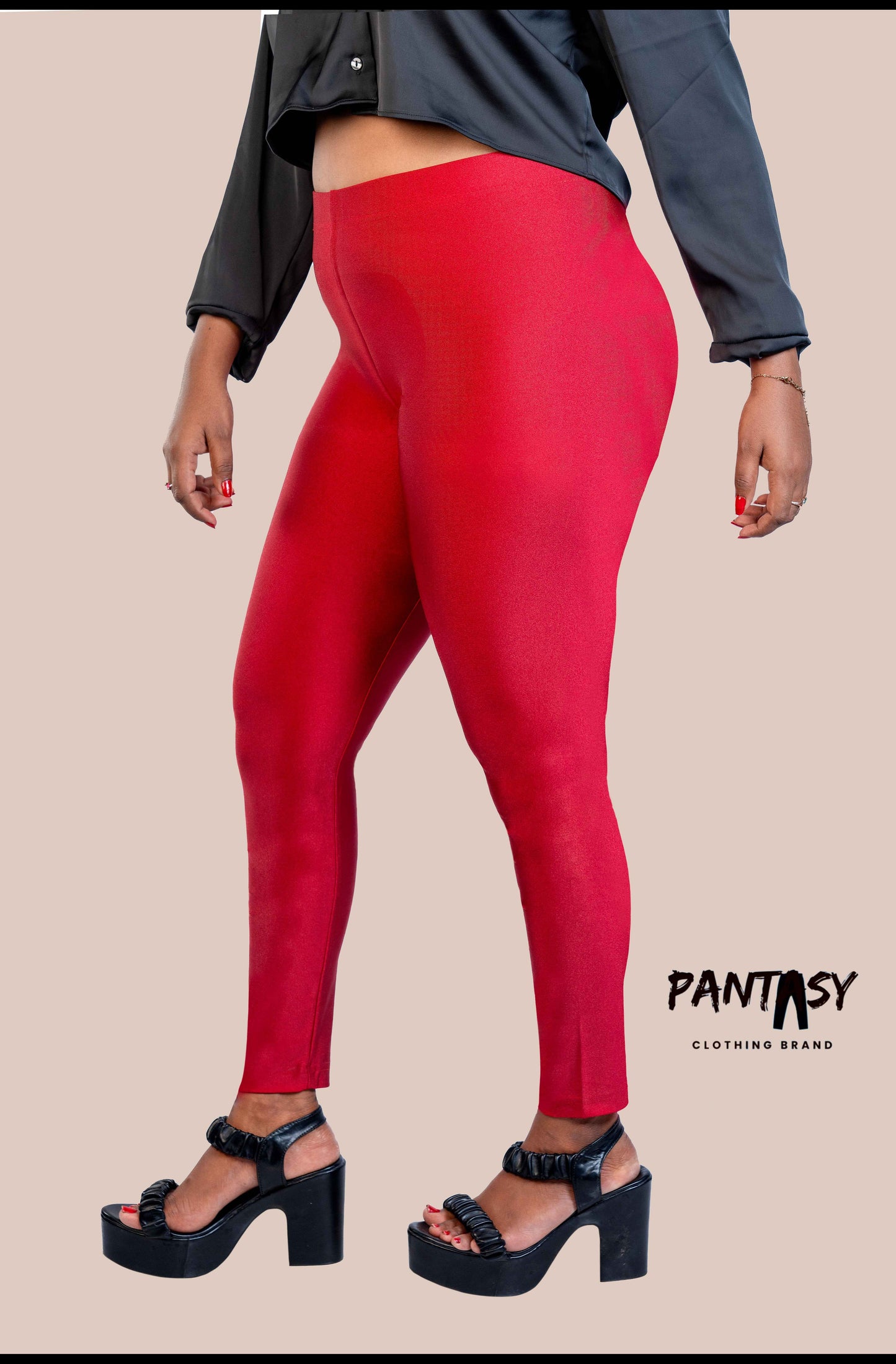 Cherry Shimmer Ankle Leggings