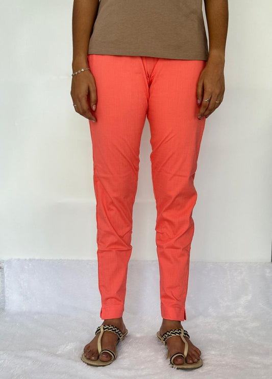 Liva certified Women’s Lycra stretch pants  Peach