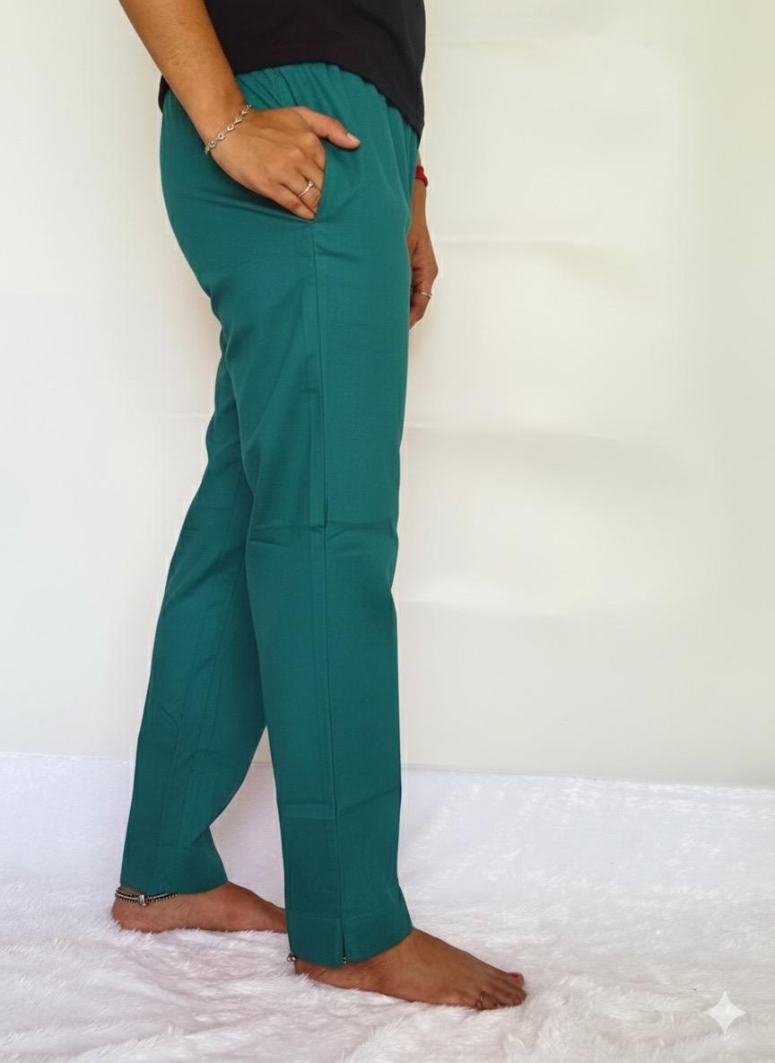 Liva certified Women’s Lycra stretch pants Rama Blue