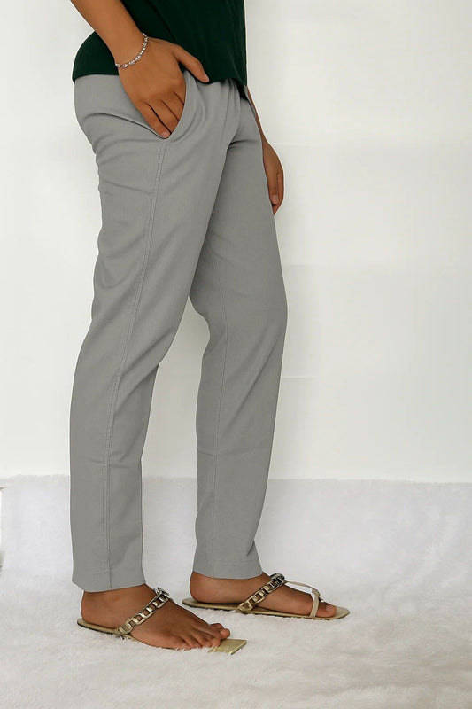 Liva certified Women’s Lycra stretch pants Medium Grey