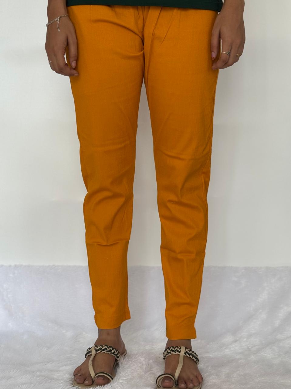 Liva certified Women’s Lycra stretch pants Yellow